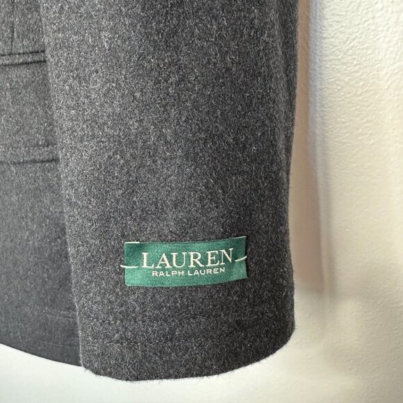 Ralph Lauren Luke Peacoat Size 36 Reg Gray Wool Blend Lined Classic - Picture 5 of 13
